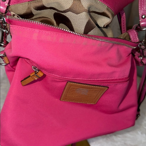 Coach EU C vintage Picard pink striped shoulder/Cross 2 Hang tags clean in/out! - Picture 5 of 11